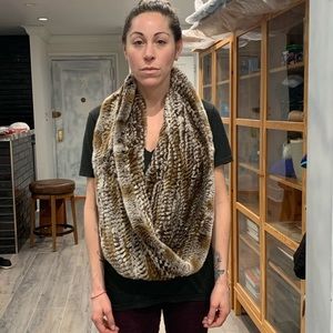 100 percent real rabbit fur scarf